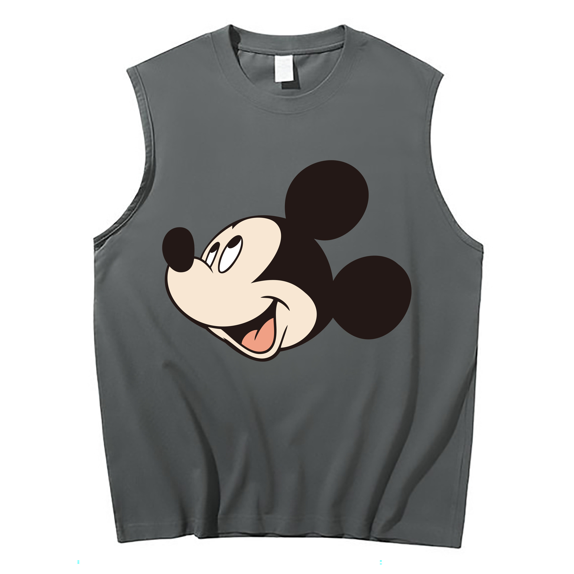 ミッキーマウス Mickey Mouse コットン100％タンクトップ（フロントプリント）
